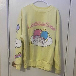 Sanrio x Dumbgood - Large Little Twin Stars Yellow Sweatshirt